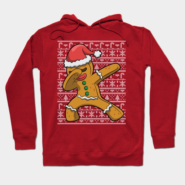 Dabbing Gingerbread Man Ugly Christmas Sweater - Gingerbread Man